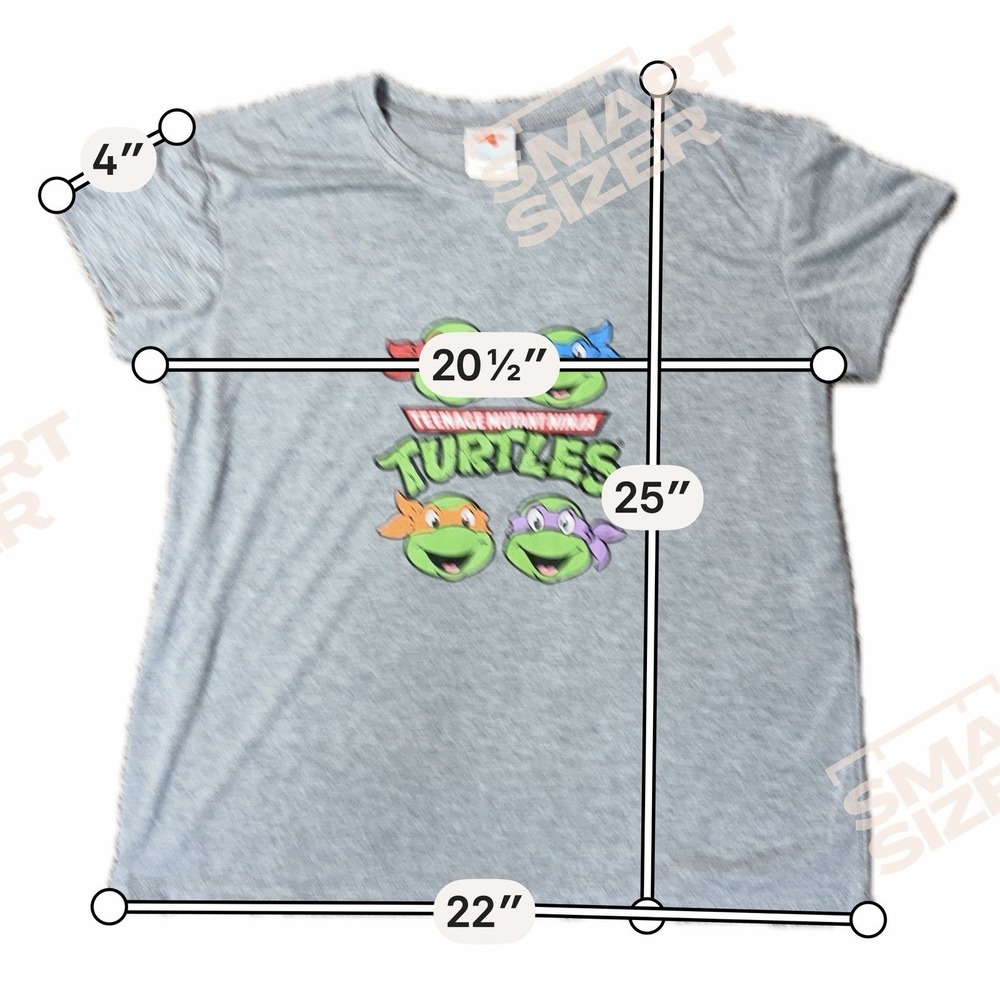 Teenage Mutant Ninja Turtles T Shirt Youth L Short Sleeve Gray NWT - Picture 6 of 7